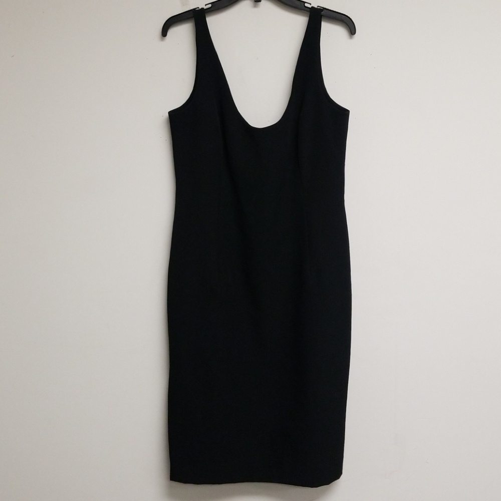 NWT Milly Black Side Split Shift Dress Size 12